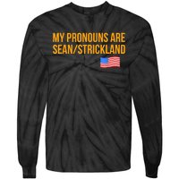 My Pronouns Are Sean / Strickland America Flag Tie-Dye Long Sleeve Shirt