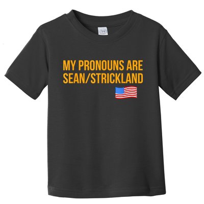 My Pronouns Are Sean / Strickland America Flag Toddler T-Shirt