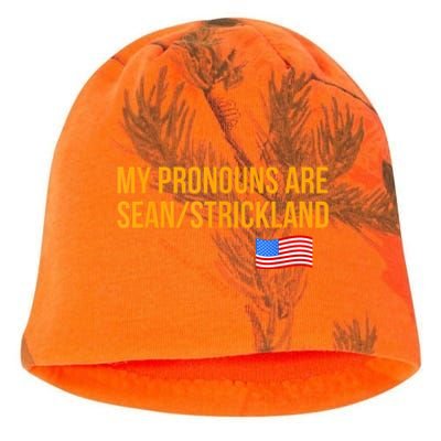 My Pronouns Are Sean / Strickland America Flag Kati - Camo Knit Beanie