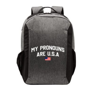 My Pronouns Are USA American Flag 4th Of July Vector Backpack