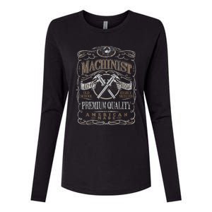 Machinist Patriotic American 100 Proof Womens Cotton Relaxed Long Sleeve T-Shirt