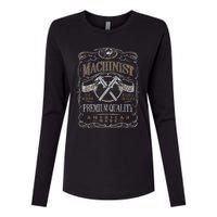 Machinist Patriotic American 100 Proof Womens Cotton Relaxed Long Sleeve T-Shirt