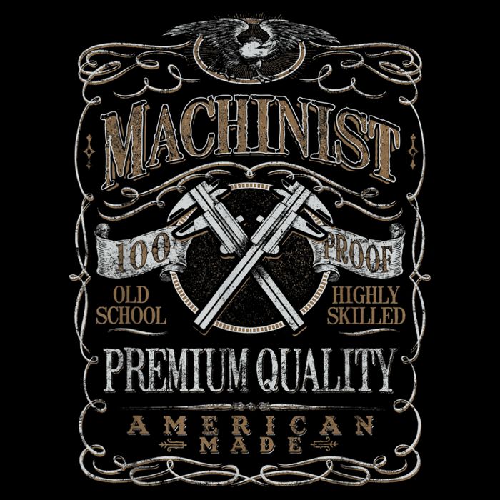 Machinist Patriotic American 100 Proof Drawstring Bag