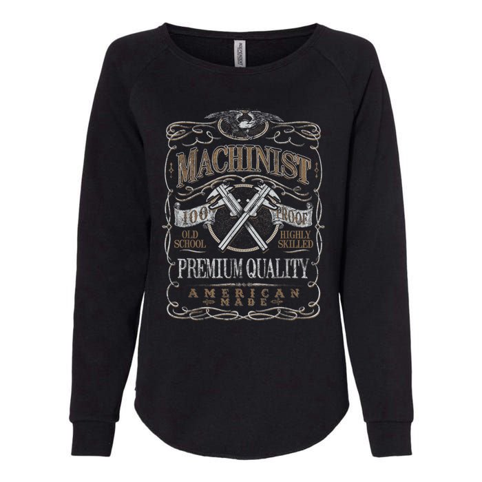 Machinist Patriotic American 100 Proof Womens California Wash Sweatshirt