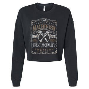 Machinist Patriotic American 100 Proof Cropped Pullover Crew