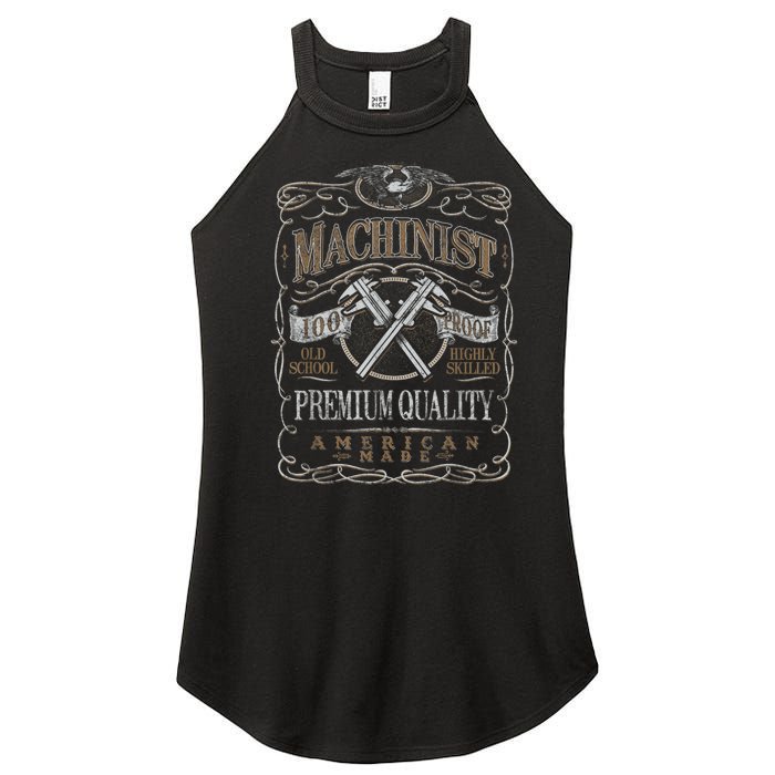 Machinist Patriotic American 100 Proof Women's Perfect Tri Rocker Tank