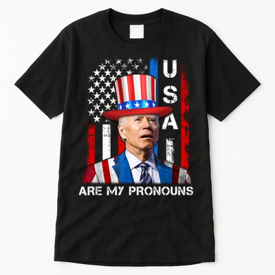 My Pronouns Are USA Joe Biden 4th Of July US American Flag Tall T-Shirt