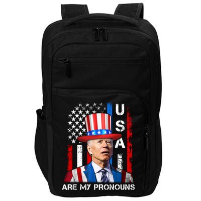 My Pronouns Are USA Joe Biden 4th Of July US American Flag Impact Tech Backpack
