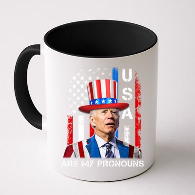 My Pronouns Are USA Joe Biden 4th Of July US American Flag Mug