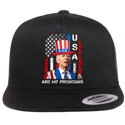 My Pronouns Are USA Joe Biden 4th Of July US American Flag Flatbill Hat