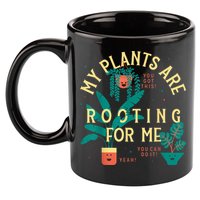 My Plants Are Rooting For Me Plant Funny Gift Funny Gardener Gardening 11oz C Handle Ceramic Mug