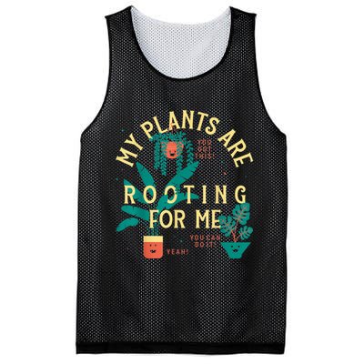 My Plants Are Rooting For Me Plant Funny Gift Funny Gardener Gardening Mesh Reversible Basketball Jersey Tank