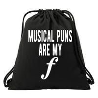 Musical Puns Are My Forte Band Instrument Fun Music Drawstring Bag