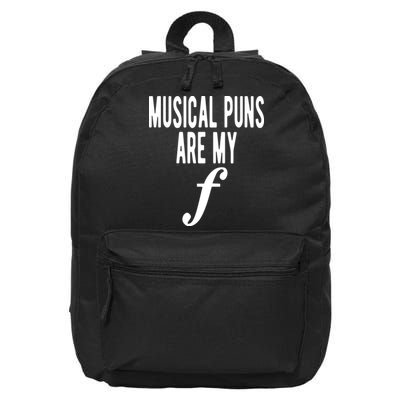 Musical Puns Are My Forte Band Instrument Fun Music 16 in Basic Backpack