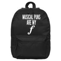 Musical Puns Are My Forte Band Instrument Fun Music 16 in Basic Backpack
