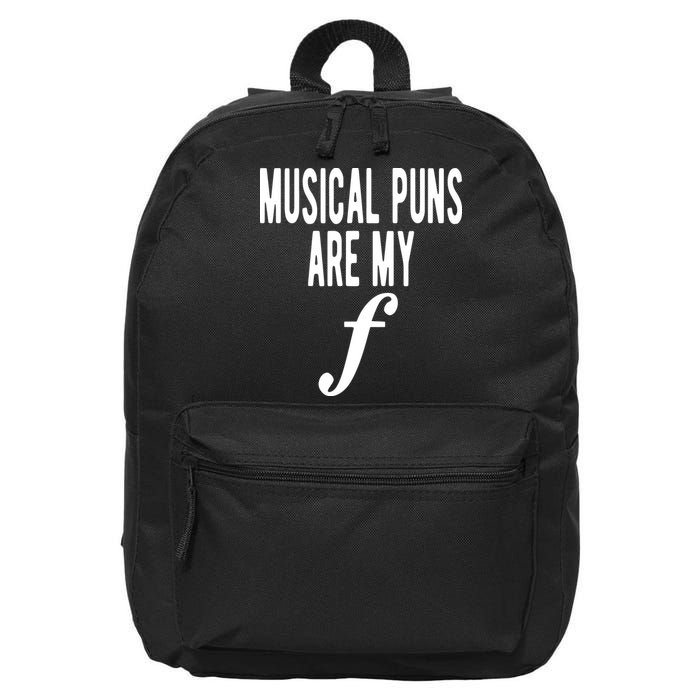 Musical Puns Are My Forte Band Instrument Fun Music 16 in Basic Backpack