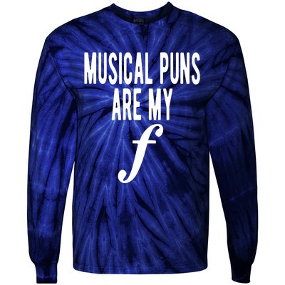 Musical Puns Are My Forte Band Instrument Fun Music Tie-Dye Long Sleeve Shirt