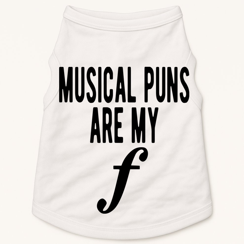 Musical Puns Are My Forte Band Instrument Fun Music Doggie Tank