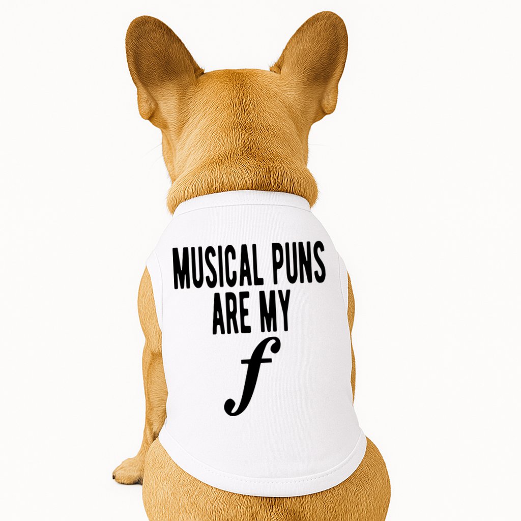 Musical Puns Are My Forte Band Instrument Fun Music Doggie Tank