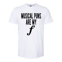 Musical Puns Are My Forte Band Instrument Fun Music Softstyle CVC T-Shirt