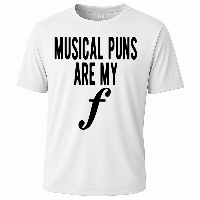 Musical Puns Are My Forte Band Instrument Fun Music Cooling Performance Crew T-Shirt