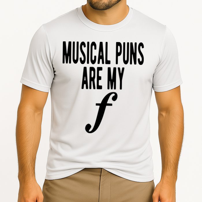 Musical Puns Are My Forte Band Instrument Fun Music Cooling Performance Crew T-Shirt