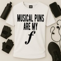 Musical Puns Are My Forte Band Instrument Fun Music Cooling Performance Crew T-Shirt