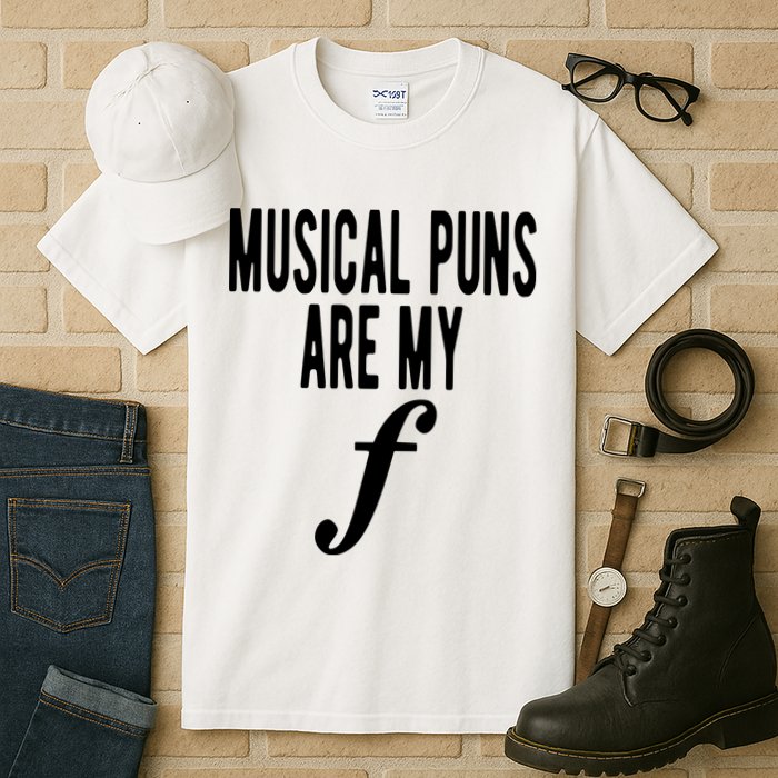 Musical Puns Are My Forte Band Instrument Fun Music Tall T-Shirt
