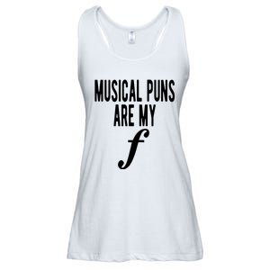 Musical Puns Are My Forte Band Instrument Fun Music Ladies Essential Flowy Tank