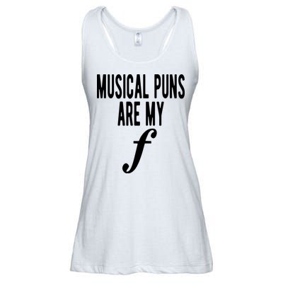 Musical Puns Are My Forte Band Instrument Fun Music Ladies Essential Flowy Tank