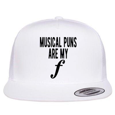 Musical Puns Are My Forte Band Instrument Fun Music Flat Bill Trucker Hat