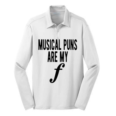 Musical Puns Are My Forte Band Instrument Fun Music Silk Touch Performance Long Sleeve Polo