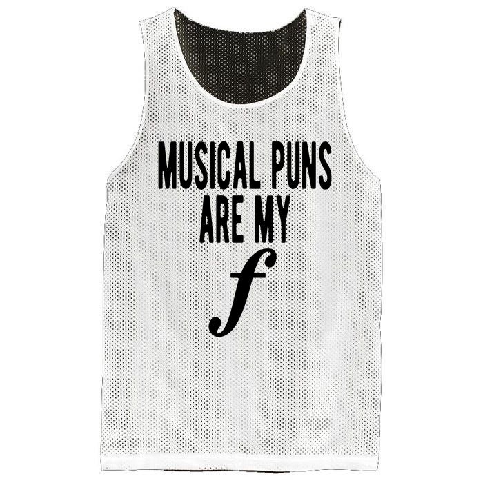 Musical Puns Are My Forte Band Instrument Fun Music Mesh Reversible Basketball Jersey Tank