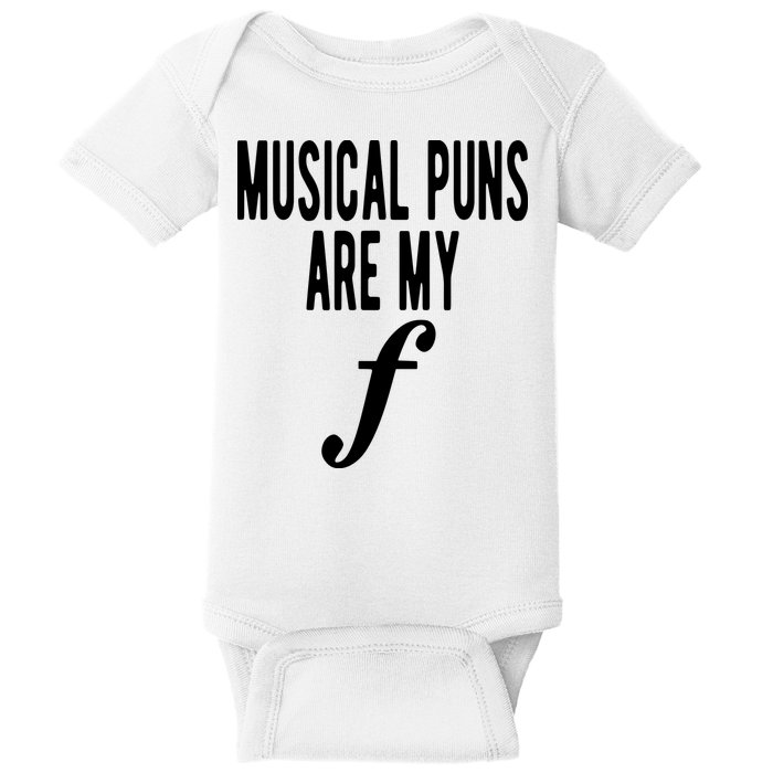 Musical Puns Are My Forte Band Instrument Fun Music Baby Bodysuit