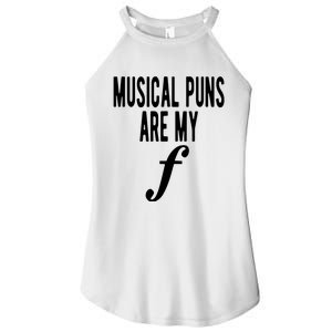 Musical Puns Are My Forte Band Instrument Fun Music Women's Perfect Tri Rocker Tank