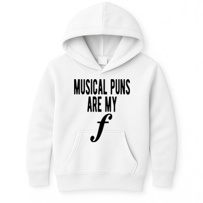 Musical Puns Are My Forte Band Instrument Fun Music Kids Hoodie