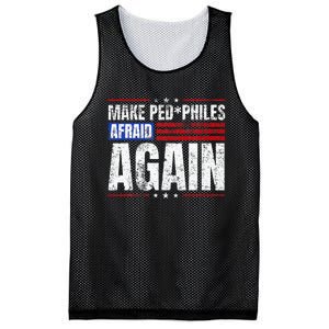 Make Pedophiles Afraid Again Funny Political Election Mesh Reversible Basketball Jersey Tank