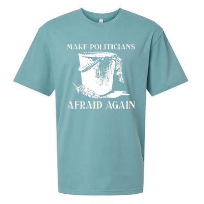 Make Politicians Afraid Again Sueded Cloud Jersey T-Shirt