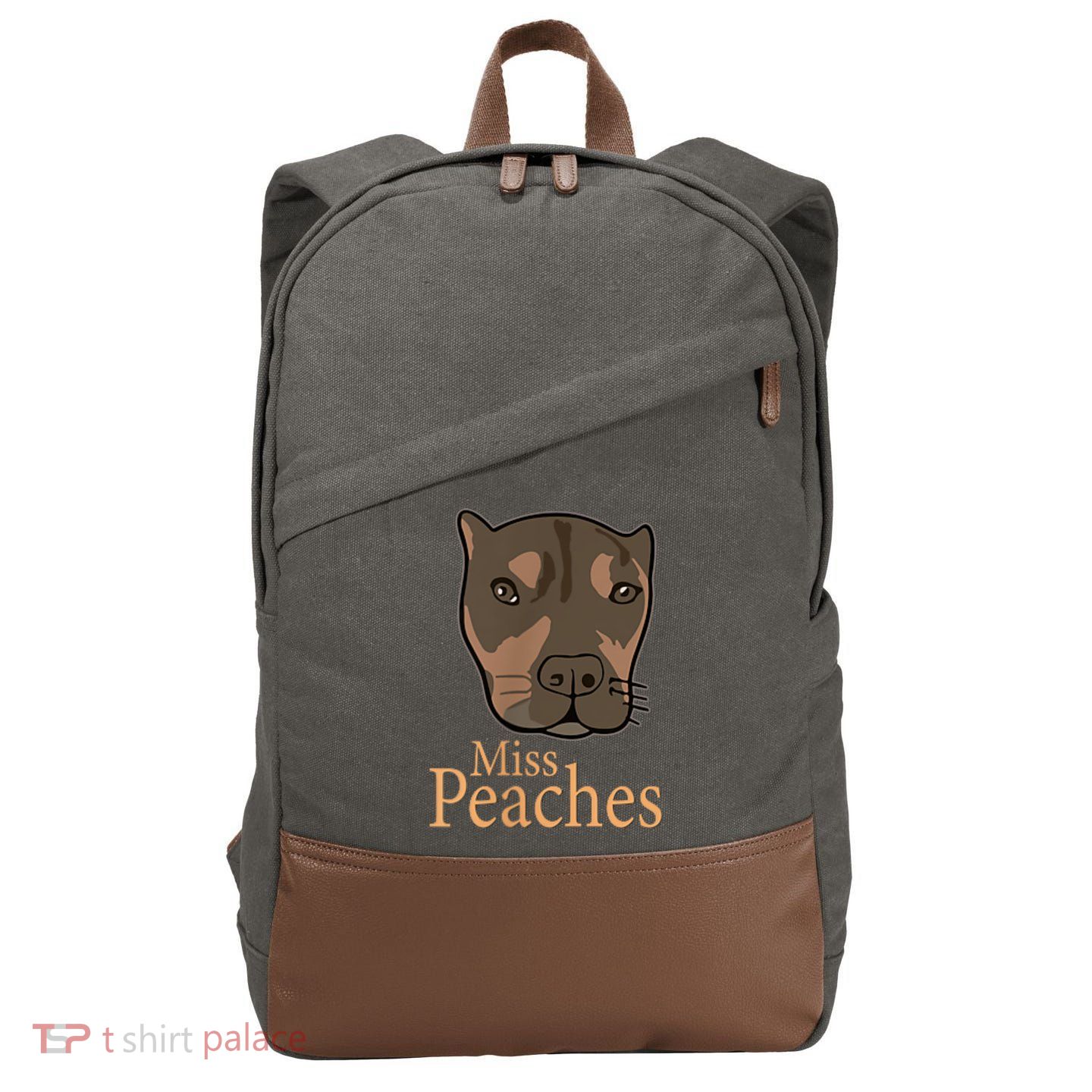 Miss Peaches Adopt Don’T Shop Cotton Canvas Backpack