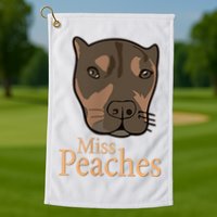 Miss Peaches Adopt Don’T Shop Golf Towel