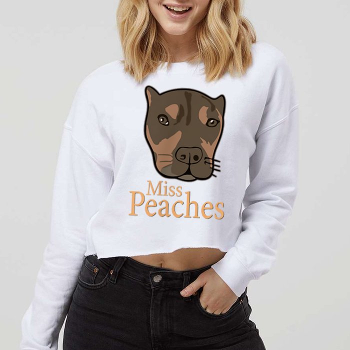 Miss Peaches Adopt Don’T Shop Cropped Pullover Crew