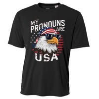 My Pronouns Are Usa Patriotic Eagle Cooling Performance Crew T-Shirt