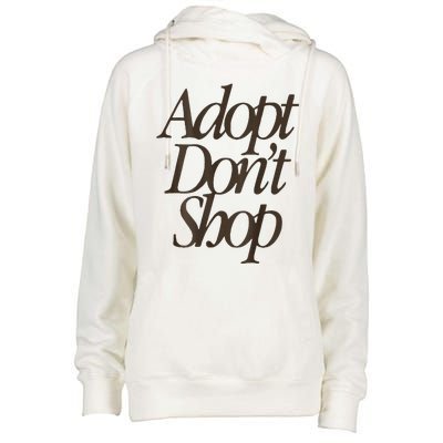 Miss Peaches Adopt Don’T Shop Womens Funnel Neck Pullover Hood