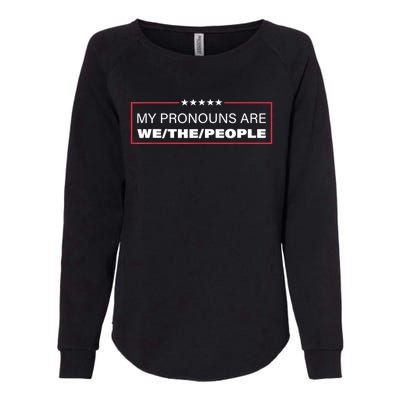 My Pronouns Are We The People Womens California Wash Sweatshirt