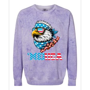 Merican Patriotic Apparel July 4th Celebrations Usa Pride Colorblast Crewneck Sweatshirt