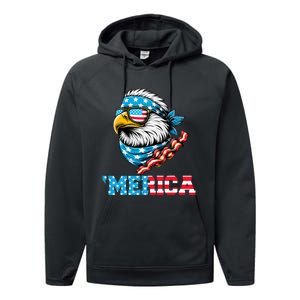 Merican Patriotic Apparel July 4th Celebrations Usa Pride Performance Fleece Hoodie