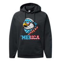 Merican Patriotic Apparel July 4th Celebrations Usa Pride Performance Fleece Hoodie