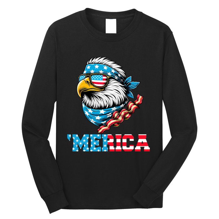 Merican Patriotic Apparel July 4th Celebrations Usa Pride Long Sleeve Shirt