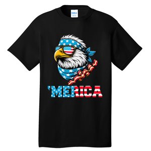 Merican Patriotic Apparel July 4th Celebrations Usa Pride Tall T-Shirt