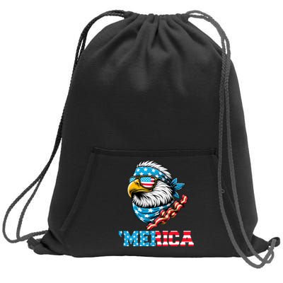 Merican Patriotic Apparel July 4th Celebrations Usa Pride Sweatshirt Cinch Pack Bag